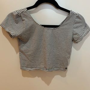 Black and White striped Garage top